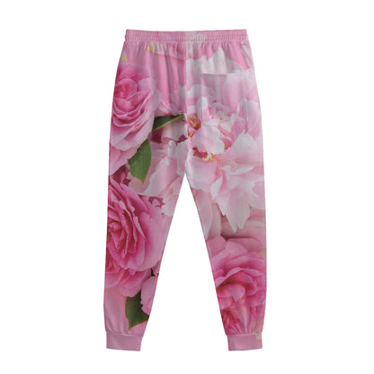Peony And Rose Print Sweatpants