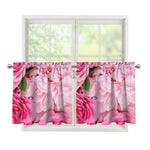 Peony And Rose Print Tier Curtains