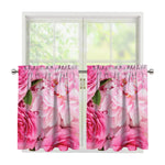 Peony And Rose Print Tier Curtains