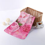 Peony And Rose Print Towel