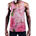 Peony And Rose Print Training Tank Top