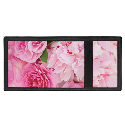 Peony And Rose Print Trifold Wallet