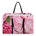 Peony And Rose Print Utility Tote Bag