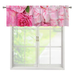 Peony And Rose Print Window Valance
