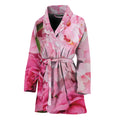 Peony And Rose Print Women's Bathrobe