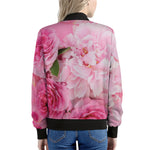 Peony And Rose Print Women's Bomber Jacket