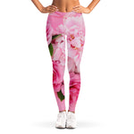 Peony And Rose Print Women's Leggings