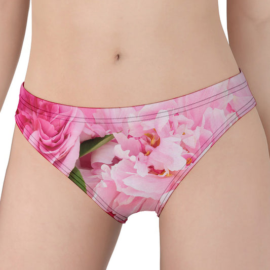 Peony And Rose Print Women's Panties