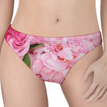 Peony And Rose Print Women's Thong