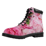 Peony And Rose Print Work Boots