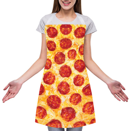 Pepperoni Pizza Print Adjustable Apron