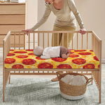 Pepperoni Pizza Print Baby Crib Sheet