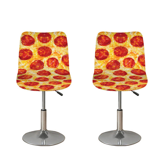 Pepperoni Pizza Print Bar Stool Covers