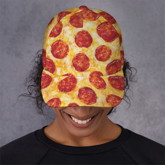 Pepperoni Pizza Print Baseball Cap