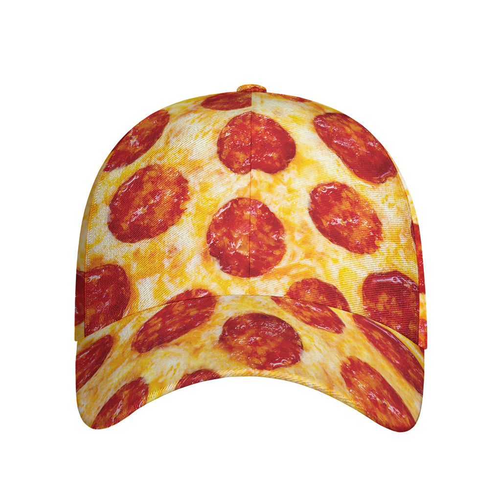 Pepperoni Pizza Print Baseball Cap