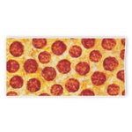 Pepperoni Pizza Print Beach Towel