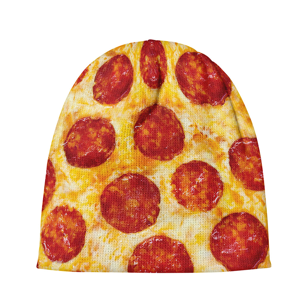 Pepperoni Pizza Print Beanie