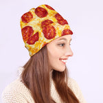 Pepperoni Pizza Print Beanie