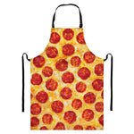 Pepperoni Pizza Print Bib Apron With Pocket