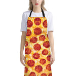 Pepperoni Pizza Print Bib Apron With Pocket