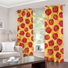 Pepperoni Pizza Print Blackout Grommet Curtains