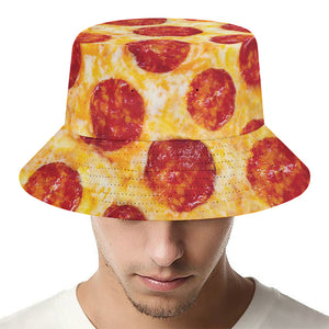 Pepperoni Pizza Print Bucket Hat