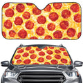 Pepperoni Pizza Print Car Windshield Sun Shade