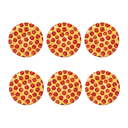 Pepperoni Pizza Print Coaster Set