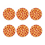 Pepperoni Pizza Print Coaster Set