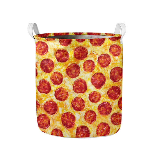 Pepperoni Pizza Print Collapsible Laundry Basket