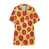 Pepperoni Pizza Print Cotton Hawaiian Shirt