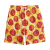 Pepperoni Pizza Print Cotton Shorts