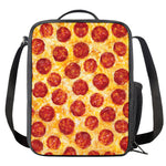 Pepperoni Pizza Print Crossbody Lunch Bag