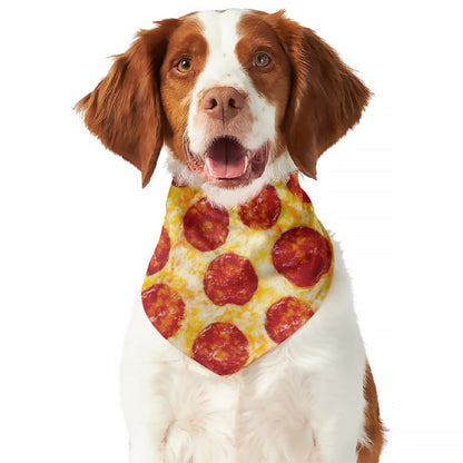 Pepperoni Pizza Print Dog Bandana