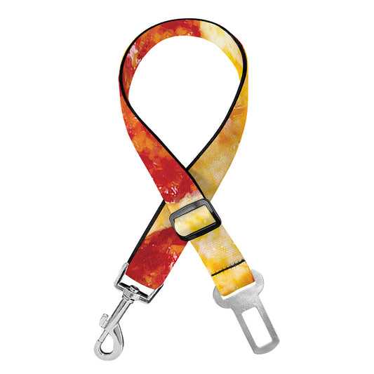 Pepperoni Pizza Print Dog Seat Belt