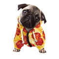 Pepperoni Pizza Print Dog Zip Up Hoodie