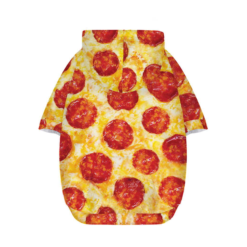 Pepperoni Pizza Print Dog Zip Up Hoodie