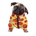Pepperoni Pizza Print Dog Zip Up Jacket