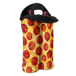 Pepperoni Pizza Print Double Neoprene Wine Tote