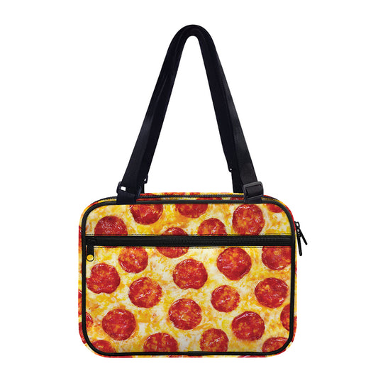 Pepperoni Pizza Print Double Strap Bible Bag