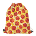 Pepperoni Pizza Print Drawstring Bag