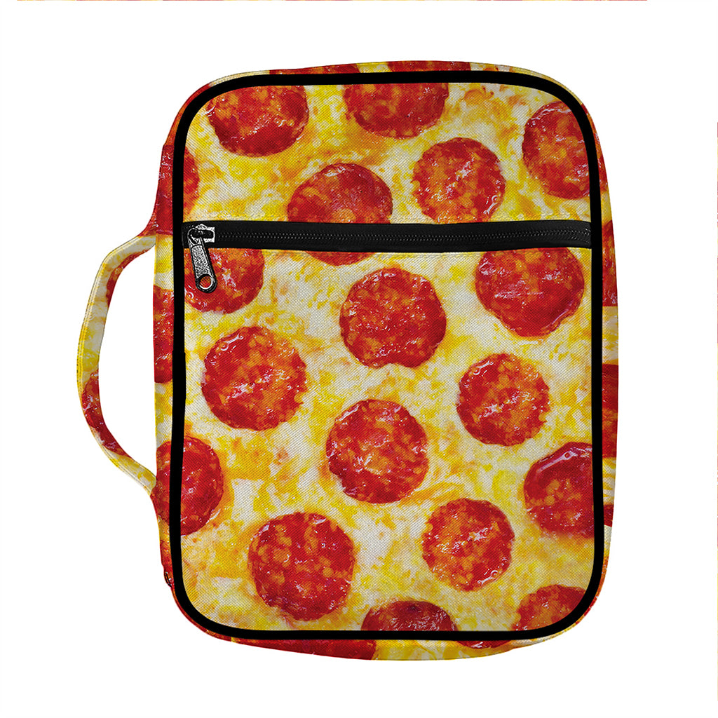 Pepperoni Pizza Print Front Pocket Bible Bag
