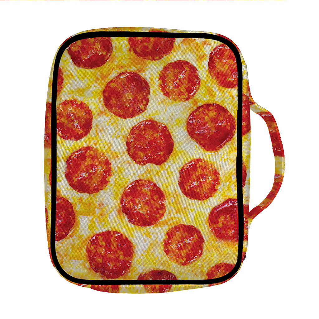 Pepperoni Pizza Print Front Pocket Bible Bag
