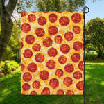 Pepperoni Pizza Print Garden Flag