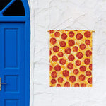 Pepperoni Pizza Print Garden Flag