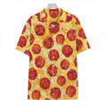 Pepperoni Pizza Print Hawaiian Shirt