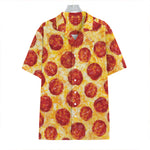 Pepperoni Pizza Print Hawaiian Shirt