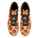Pepperoni Pizza Print High Top Leather Sneakers