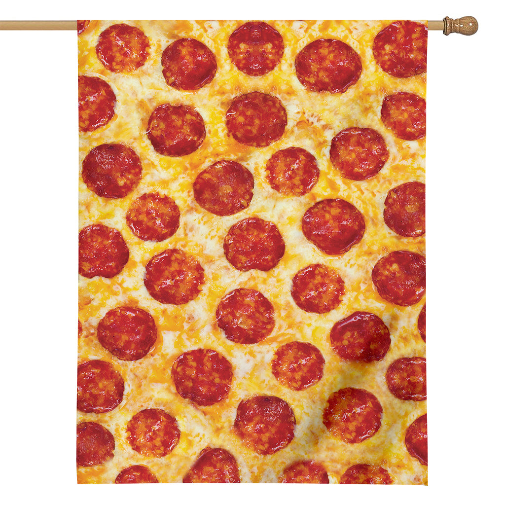 Pepperoni Pizza Print House Flag