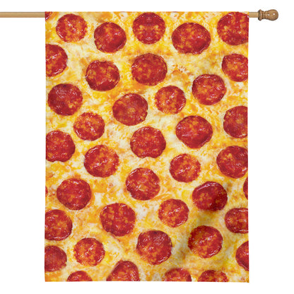 Pepperoni Pizza Print House Flag